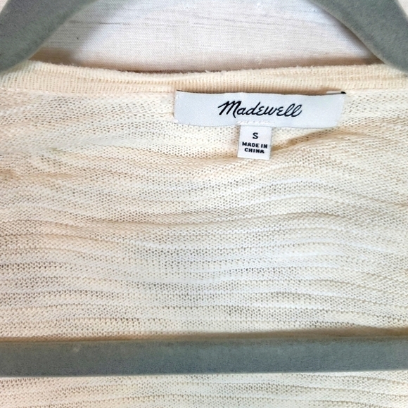MADEWELL Summer Ryder Cardigan Sweater in Stripe, sz Small - Picture 10 of 13